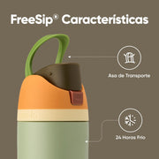 Owala FreeSip Insulated Stainless Steel Water Bottle with Straw, BPA-Free Sports Water Bottle, Great for Travel, 24 Oz, Camo Cool