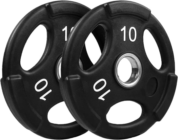 NEXO Commercial Urethane Grip 85lb Plate Set - Includes 2x 25's, 2x 10's, 2x 5's, and 2x 2.5's - Olympic 2 Inch, Premium Finish for Weight Training Home or Commercial