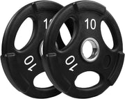 NEXO Commercial Urethane Grip 175lb Plate Set - Includes 2x 45's, 25's, 10's, 5's, and 2.5's - Olympic Standard 2 Inch, Premium Finish for Weight Training Home Gym or Commercial