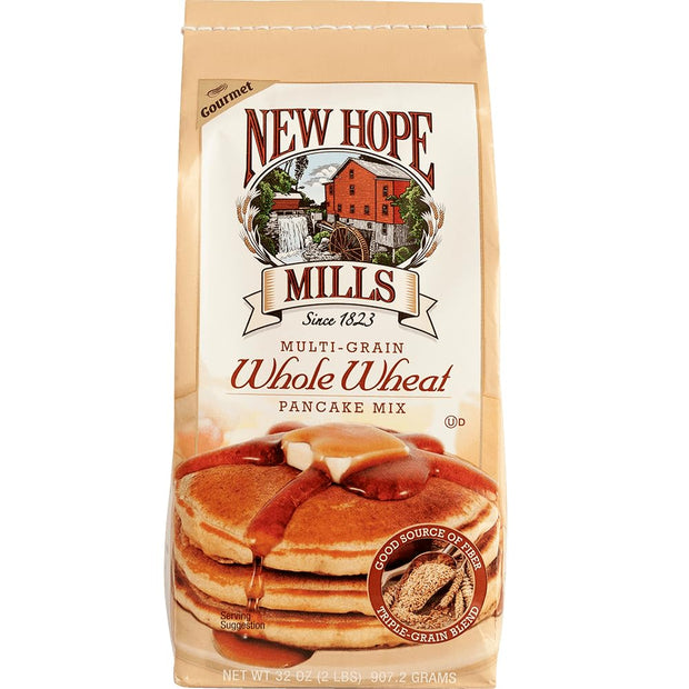 Multigrain Whole Wheat Pancake Mix by New Hope Mills - Sugar-Free & Fiber-Rich - Delicious Breakfast Solution for Health-Conscious Foodies - 32 oz (1)