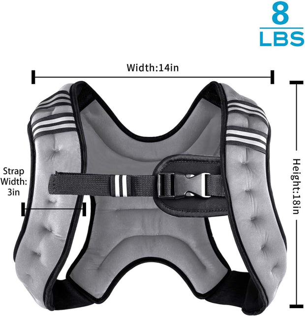 Weighted Vest Weight Vest for Men Women Kids Weights Included, Body Weight Vests Adjustable for Running, Training Workout, Jogging, Walking