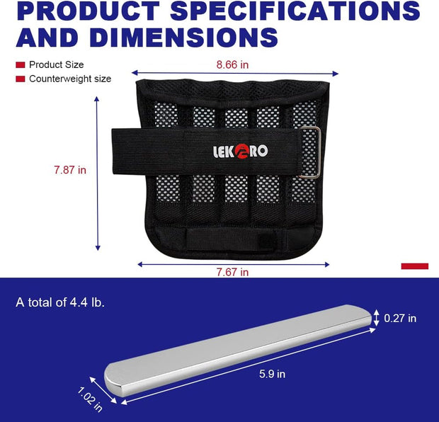 Wrist Arm Weights, Adjustable Wrist Weights, Removable Wrist Ankle Weights for Men Women, for Fitness, Walking, Jogging, Workout, Running, 1Pair 2 Pack