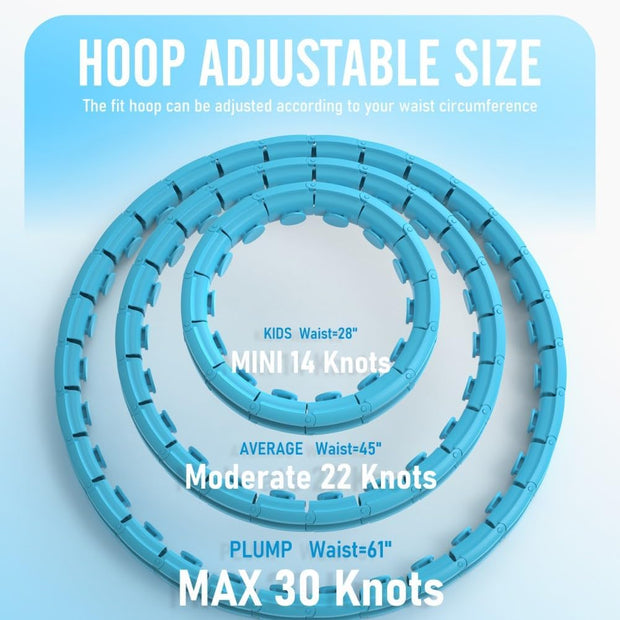 JKSHMYT Infinity Weighted Hula Exercise Hoop, for Adults Women Weight Loss Plus Size, 26/30 Detachable Links