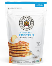 King Arthur Flour Gluten Free Protein Pancake Mix, Non-GMO Project Verified, No Sugar Added, Non-Dairy, 12 Oz