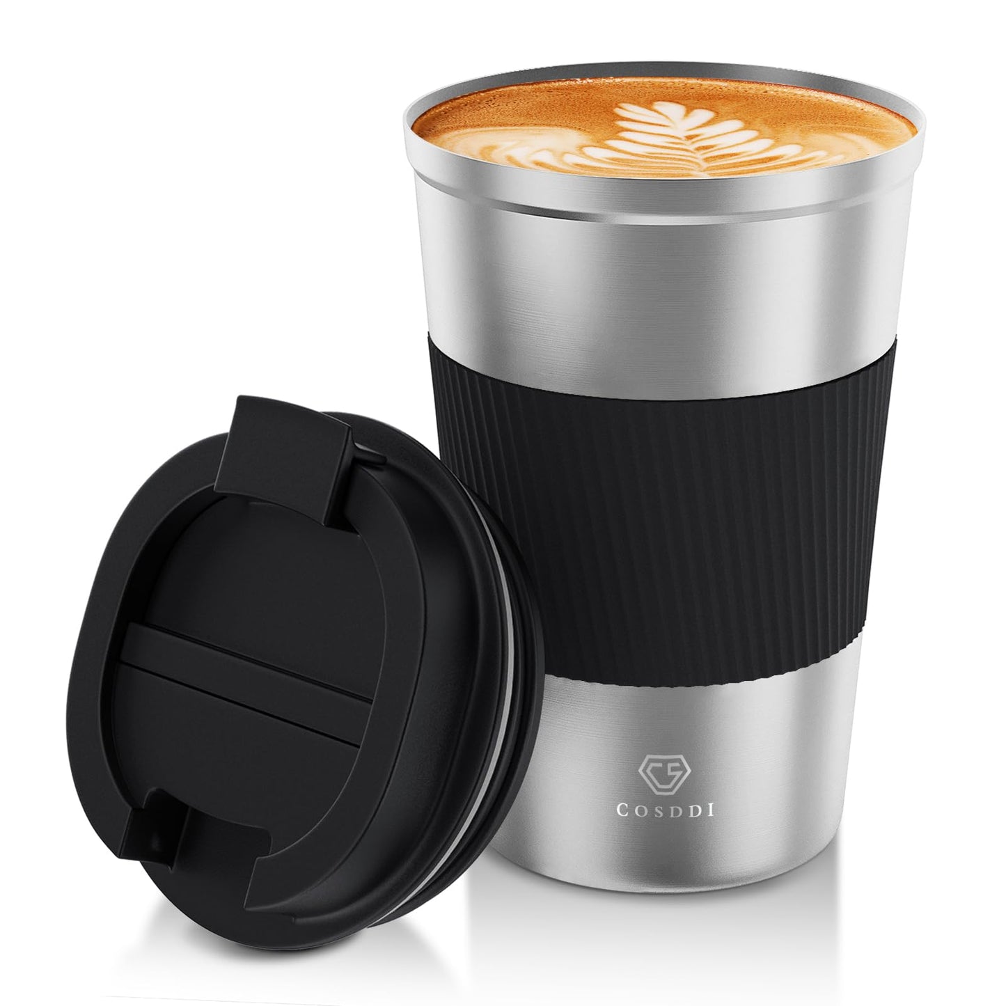 12 oz Stainless Steel Vacuum Insulated Tumbler - Coffee Travel Mug Spill Proof with Lid - Thermos Cup for Keep Hot/Ice Coffee,Tea and Beer (Green)