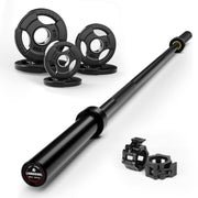 LIONSCOOL Premium 4ft/4.9ft/6ft Barbell for Strength Training and Olympic Weightlifting, 2 Inch Bar for Squats, Curls, Deadlifts, Presses, Hip Thrusts, 350lbs/500lbs/700lbs Weight Capacity