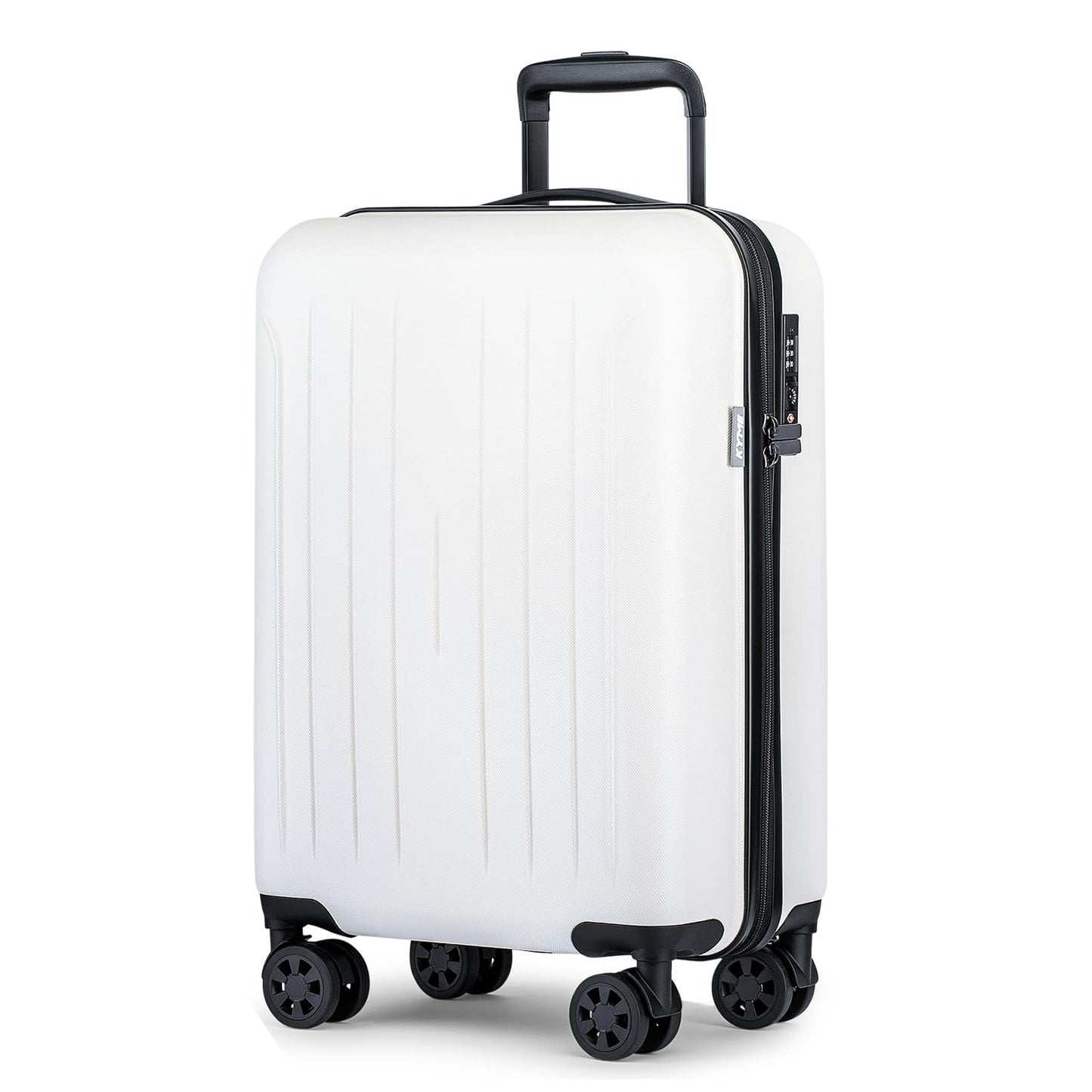 KYME Suitcase Hardshell With Double Spinner Wheels, PC+ABS TSA Lock Travel Luggage (Pink, 2Pcs Set(20"/24"))