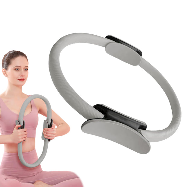 Upgrade Pilates Ring Fitness Circle,Lightweight & Durable Foam Padded Handles, Flexible Resistance Exercise Equipment for Toning Arms, Thighs Legs & Core