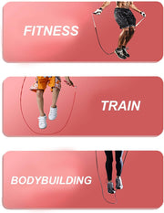 Speed Jump Rope - 360° Swivel Ball Bearing - Adjustable steel coated rope-Aluminum Anti Skipping Handle -Fitness Training Boxing Sports Exercises -Suitable for Kids and Adults