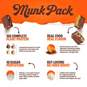 Munk Pack Peanut Butter Cup Probiotic Keto Protein Bars Stocking Stuffers | 15g Plant Protein, 1g Sugar, 4g Net Carbs | Non-GMO, Plant-Based, Low Sugar, Gluten-Free Snacks | 12 Count