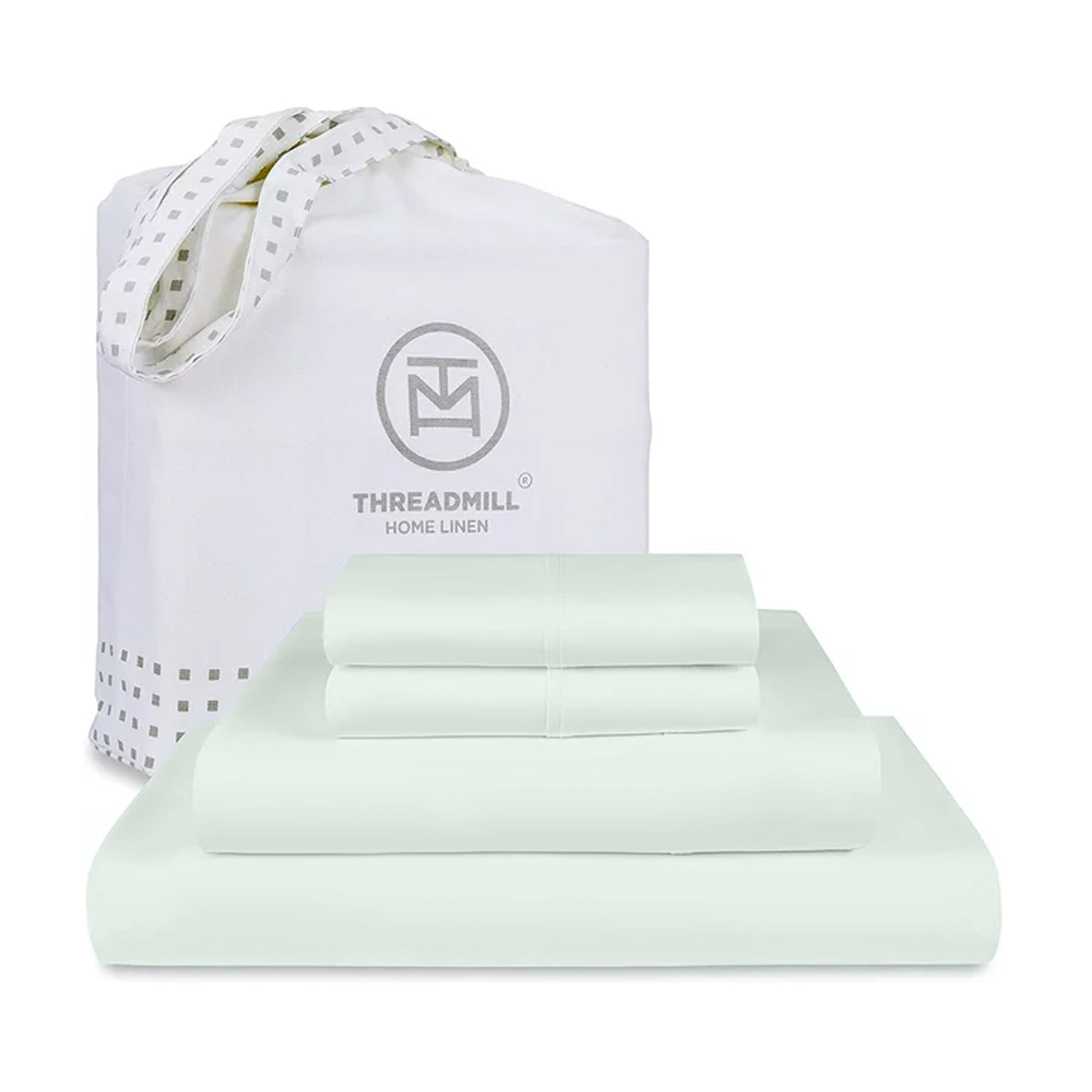 Threadmill Luxury 100% Cotton King Size Sheets Set- 800 Thread Count Jacquard Celine Hotel White, Better Than Egyptian Cotton,4 Pc Striped Bed Set, Damask Bed Sheets with 16" Deep Pocket