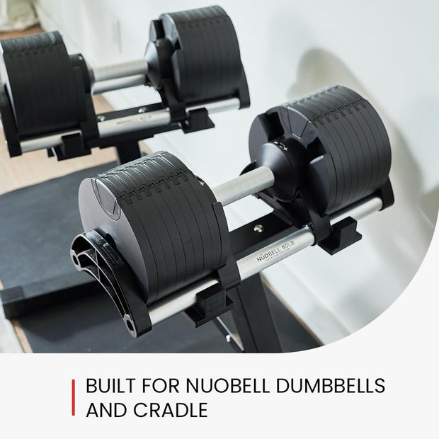 Nuobell Adjustable Dumbbell Stand and Rack. Perfect for Nuobell Adjustable Dumbbell Set. Safe, Convenient and Prevents Accidents. This is a Nuobell Dumbbells 80lb Rack / Stand Only, No Weights Included.