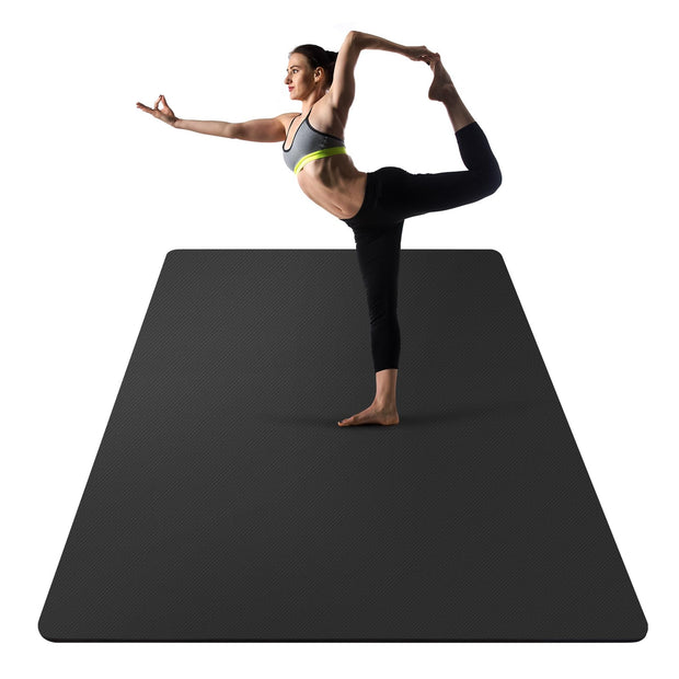 UMINEUX Extra Thick Yoga Mat, 2/5 Inch (10MM), Natural Rubber and TPE Non Slip Yoga Mats with Strap for Women Men, Eco Friendly Exercise Mat for Yoga, Pilates and Home Workout