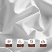 100% Egyptian Cotton Sheets King Size 4 Pcs Sheet Sets 1200 Thread Count 16" Deep Pocket Fitted Sheet Soft Breathable Bedding Set (King, White)