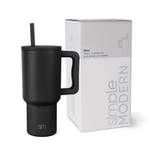 Simple Modern 40 oz Trek Tumbler with Handle and Straw Lid | Cup Holder Friendly Insulated Stainless Steel Travel Mug | Blue Dune