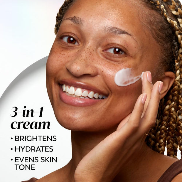 Olay Vitamin C Face Moisturizer, Bright & Even Lightweight Cream for Women - Brightens, Hyrdates, Evens Tone & Texture, Glowing Skin Care - Recyclable Sustainable Eco Jar, Non-Greasy, 2 Oz