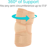 Vive Elbow Brace - Tennis Compression Sleeve - Wrap for Golfers, Bursitis, Left or Right Arm - Tendonitis Support Strap for Golf, Men and Women - Epicondylitis and Sports Recovery