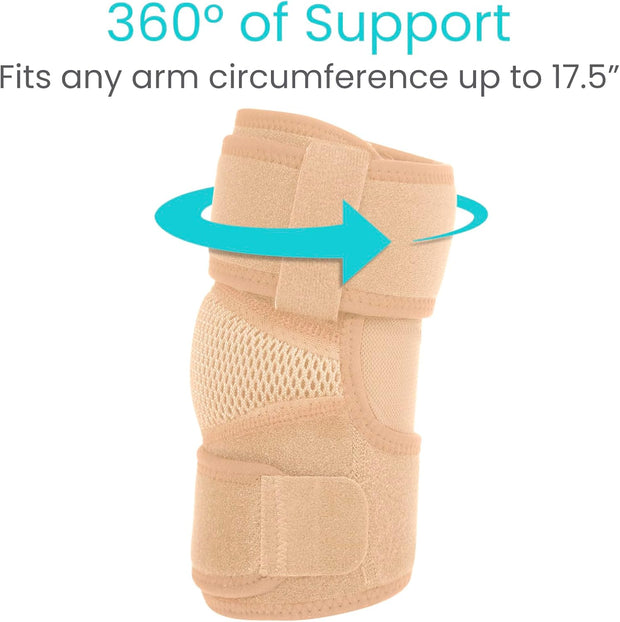 Vive Elbow Brace - Tennis Compression Sleeve - Wrap for Golfers, Bursitis, Left or Right Arm - Tendonitis Support Strap for Golf, Men and Women - Epicondylitis and Sports Recovery
