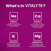 Vitalyte Electrolyte Powder Drink Mix, Isotonic Electrolyte Hydration Mix, Gluten Free Post Workout Powder Mix, Pack of 1, 35 oz., Cranberry Frost Flavor