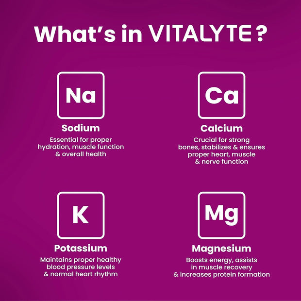 Vitalyte Electrolyte Powder Drink Mix, Isotonic Electrolyte Hydration Mix, Gluten Free Post Workout Powder Mix, Pack of 1, 35 oz., Cranberry Frost Flavor