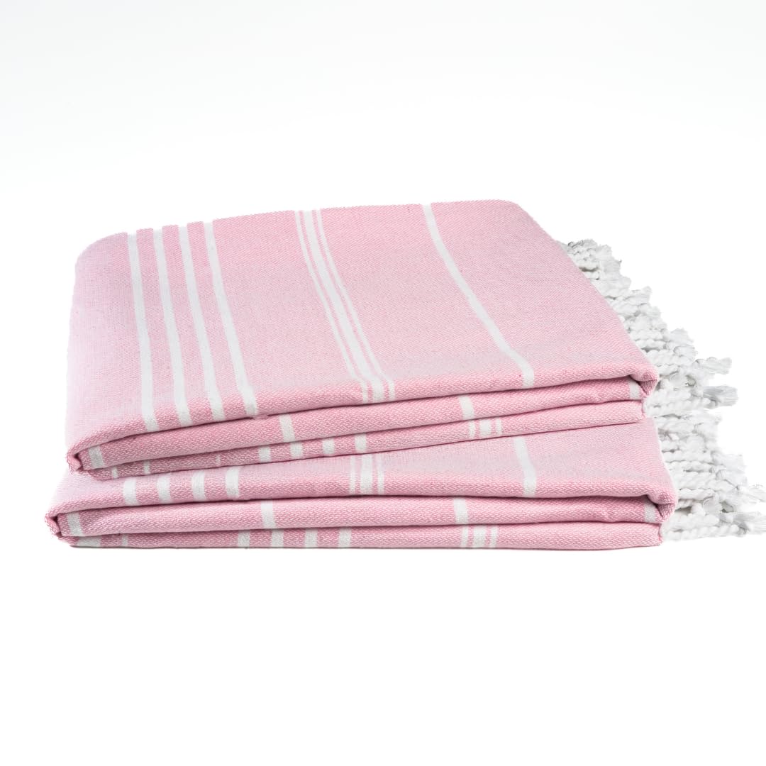 Cotton Turkish Beach Towel Towels Oversized 36"x72" Pool Absorbent Extra Large Quick Dry Sand Travel Towel (Beige, 4 Pack)