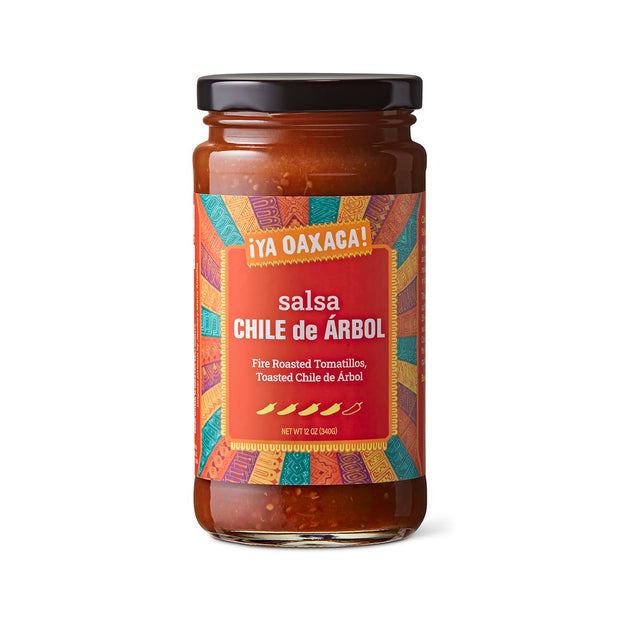 Ya Oaxaca - Mild Salsa - Chile Pasilla Oaxaqueño - Made with Roasted Tomatillos & Smoky Pasilla Peppers - Great with Chips & Guacamole or Topping Tacos - Gluten Free, Non GMO, Vegan - 12 Ounces