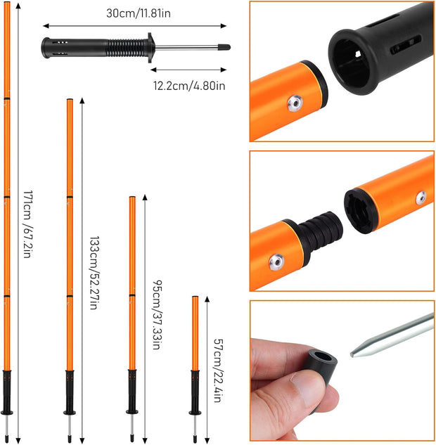 Soccer Agility Training Equipment: 6 Soccer Agility Poles, 20ft Agility Ladder, 10 Soccer Cones, 1 Jump Rope. Soccer Training Poles for Speed Training, Agility Training