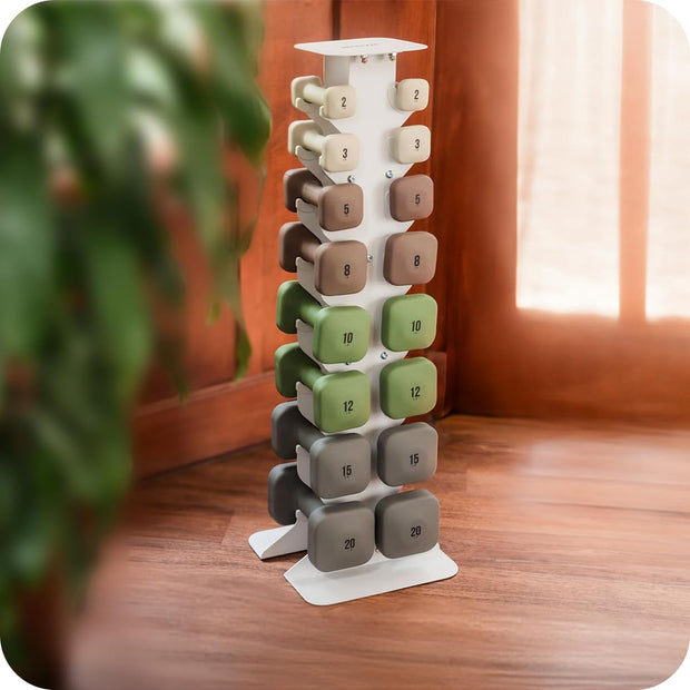 SafeGrip Dumbbells, Anti-Slip, Anti-Roll, Thick Handles, Free Weights, Square Dumbbells for Secure Workouts at Home, Weightlifting, and Personal Training