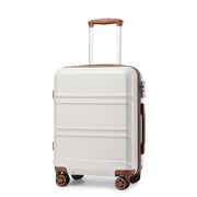 Kono 3 Piece Luggage Sets Expandable(only 28") Lightweight with Spinner Wheels TSA Lock Hardside Travel Rolling Suitcases 20in 24in 28in Carry on Pink