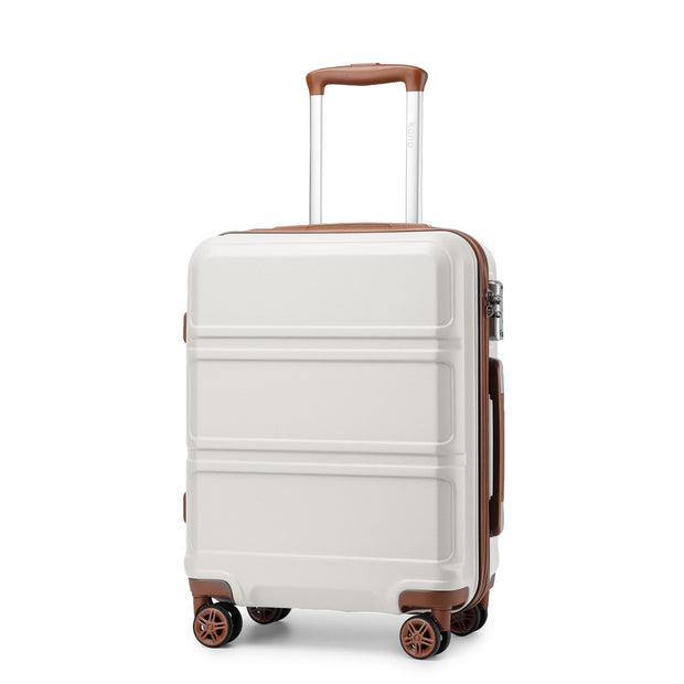 Kono 3 Piece Luggage Sets Expandable(only 28") Lightweight with Spinner Wheels TSA Lock Hardside Travel Rolling Suitcases 20in 24in 28in Carry on Pink