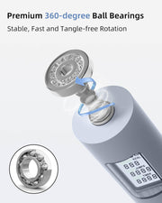 YOTTOY Skipping Ropes for Adults -Cordless Counter Jump Rope with Large Cordless Ball-Weighted Jump Rope for Women with LCD Display