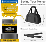 Small Gym Bag 14 inch for Women & Men Mini Gym Duffel Bag with Wet Compartment Waterproof Travel Duffle Bag for Sports Workout Dance