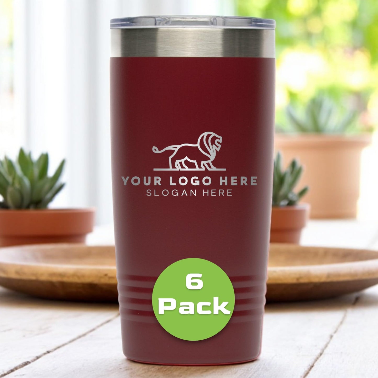 20oz Stainless Steel Tumbler - Upload Your Logo, Custom Engraved, Double Wall Vacuum Insulated Travel Mug, Ideal for Corporate Gifts, Events, and Sports Teams