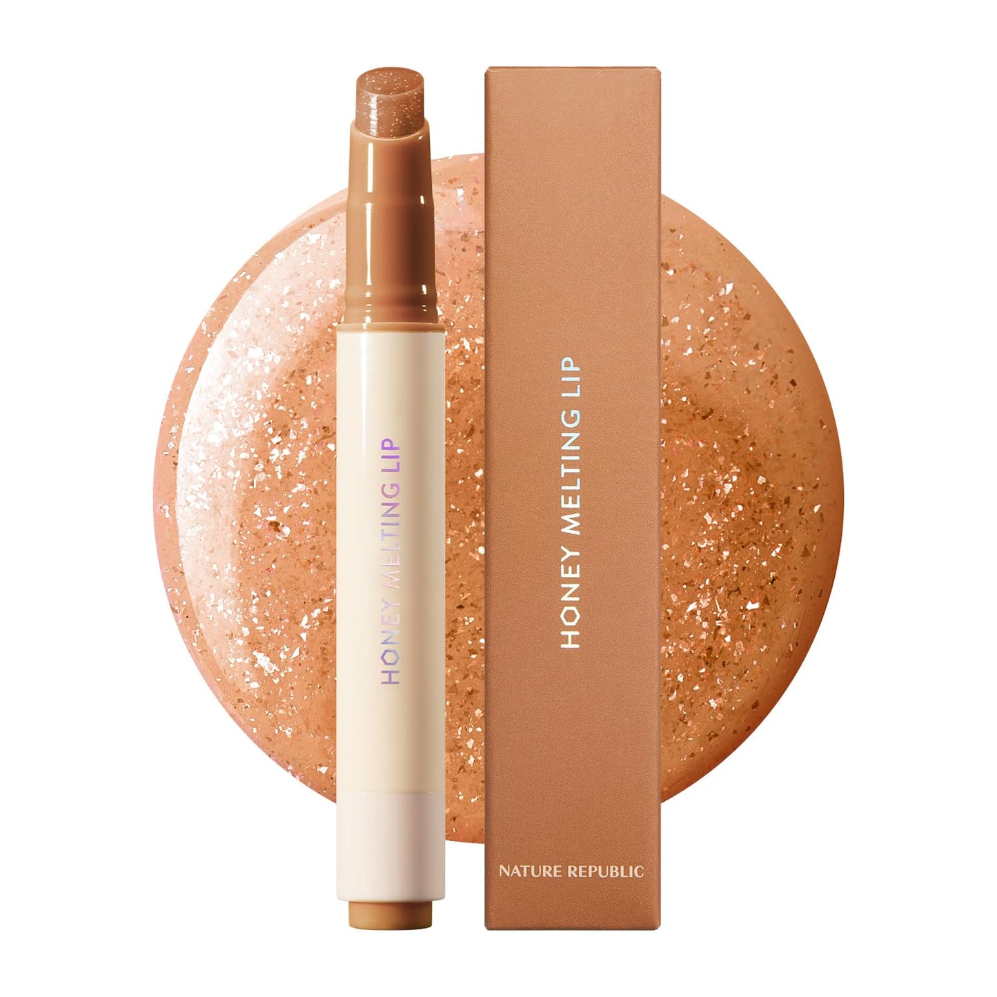 Nature Republic HONEY MELTING LIP PLUMPING (11 PINK) SOFT LIP STICK Tint & Plump Hydrating Gloss, Moisturizing balms, Volumizing formula & Sheer tint, Glowy Finish, korean make up