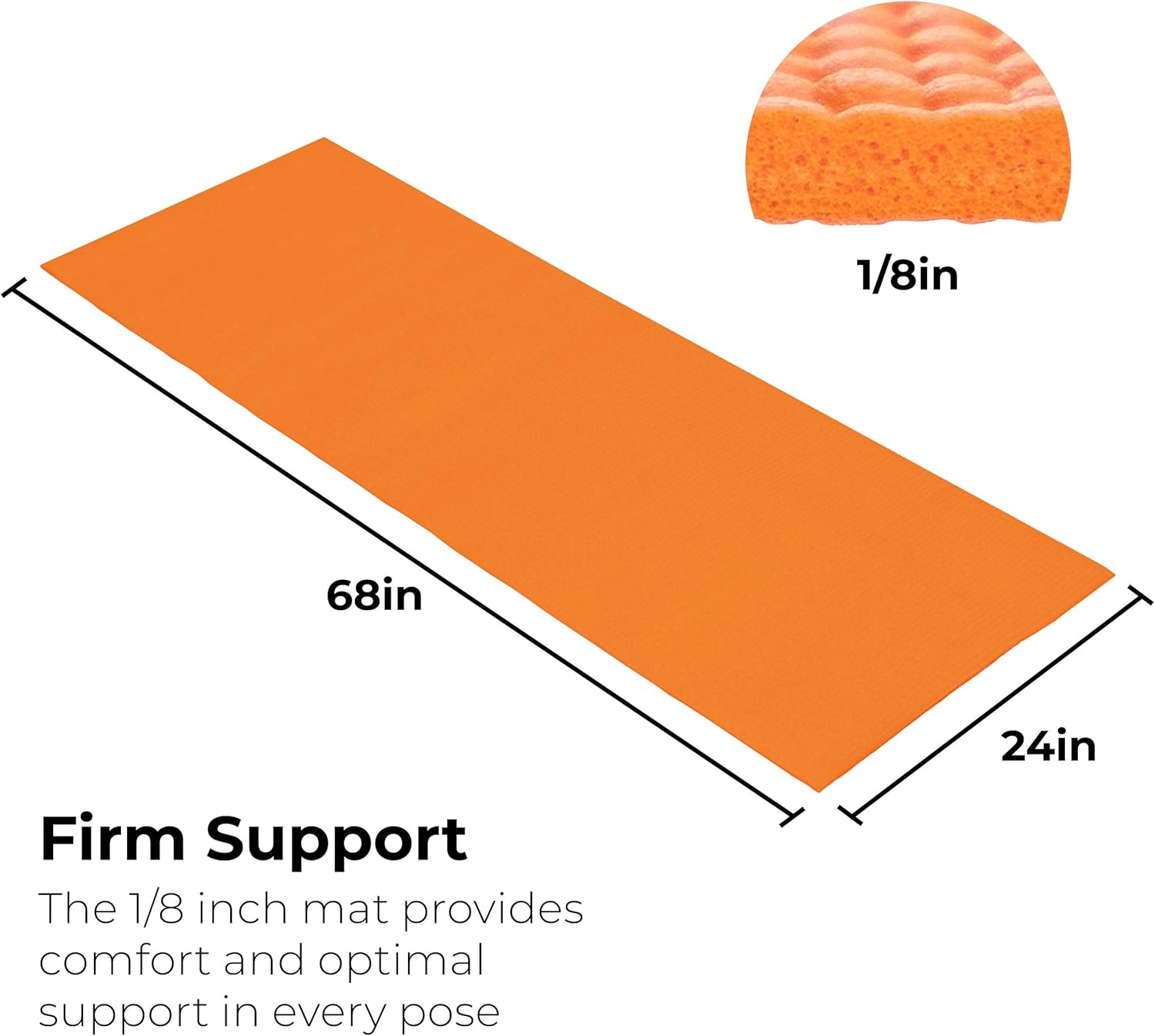 Hello Fit 10-Pack Yoga Mat, 68" x 24" Non Slip Exercise Mat, 4mm Thick Gym Mat for Fitness and Stretching, Bulk Non Toxic Yoga Mats for Schools and Studios