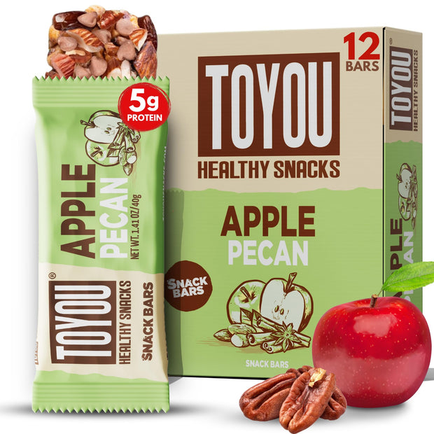 ToYou Chewy Fruit and Nut Bars - Healthy Protein Snacks | Coconut Mocha - 1.41 Ounce (Pack of 12) | Soft Chewy, Vegan, Fiber-packed Granola Bars for Adults and Kids, Made with Natural Ingredients