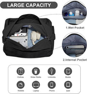 Small Gym Bag with Shoe Compartment, Workout Sport Duffle Bag for Women Travel, Waterproof Shoulder Overnight Bags Lightweight Carry on Tote Bags for Swim, Yoga, Dance