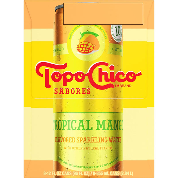 Topo Chico Sabores Tropical Mango 12oz 8pk