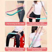 Weighted Fitness Hoop with Soft Spring, Foldable Waist Slimming Exercise Ring, Portable PVC Workout Equipment for Home Gym Adults