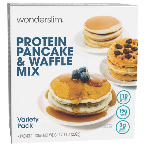 Wonderslim Protein Pancake & Waffle Mix, Original, Low Sugar & Low Calorie (7ct)