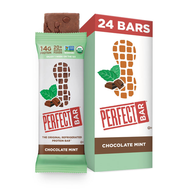 Perfect Bar, Chocolate Chip Cookie Dough Protein Bar, Sports Nutrition Protein Bars, Gluten Free Protein Bars, Soy Free Protein Bars, Non GMO, No Sugar Alcohols, 2.2 Ounce Bar, 24 Count
