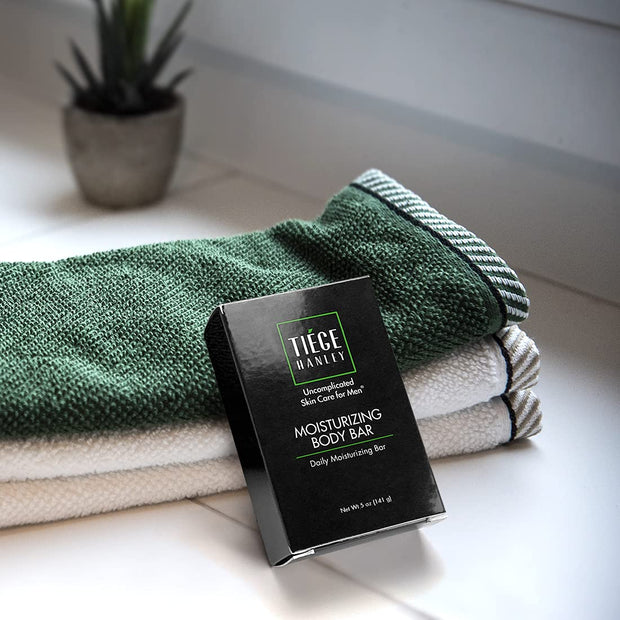 Tiege Hanley Moisturizing Body Bar 5 oz (2) + Wash Body Bar 5 oz