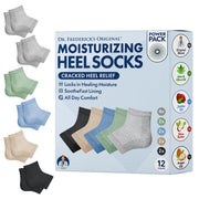 Dr. Frederick's Original Moisturizing Heel Socks for Cracked Heel Treatment - 2 Pairs - Stop Cracked Heels in Their Tracks