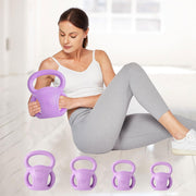 RUNWE 3 Handle Kettlebells Weight - Weight for Women Options 5, 10, 15 and 20 LB for Russian Twists AB Exercise, Weightlifting and Core Fitness Exercise Home Gym [Single in Sold]