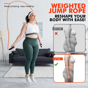 Jump Rope, Weighted Jump Rope for Men Women, Adjustable 1lb Heavy Skipping Ropes, Suitable for Boxing, Cardio, Home Fitness, Training Muscle, Home Gym Workout Equipment for Full Body Exercise