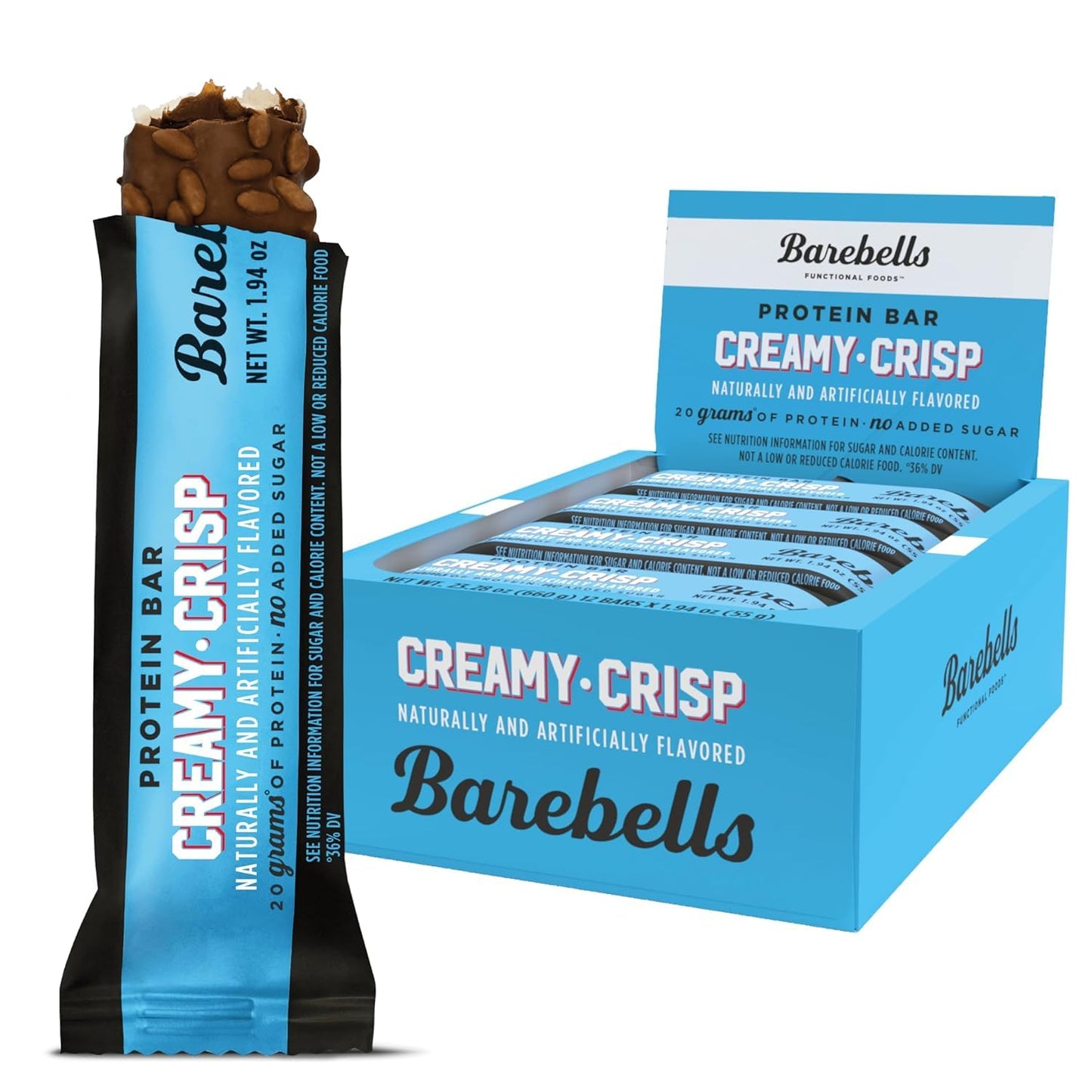 Barebells Protein Bars Variety Pack - 12 Count, 1.9oz Bars - Protein Snacks with 20g of High Protein - Chocolate Protein Bar with 1g of Total Sugars - Perfect on The Go Protein Snack & Breakfast Bars