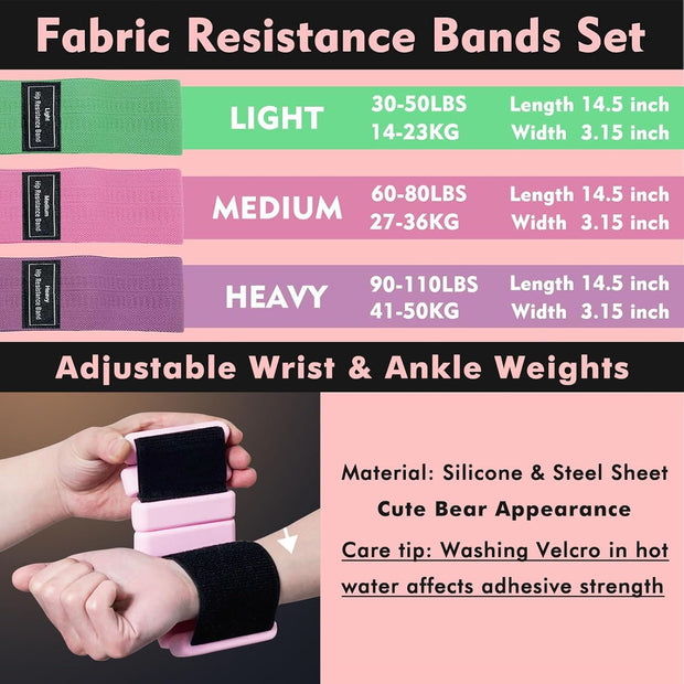 Pilates Ring and Ball Set, Adjustable Ankle Wrist Weights, Resistance Bands, Pilates Equipment for Home Workout Kit to Tone, Sculpt and Strengthen, Fitness Magic Circle Rings for Yoga Women