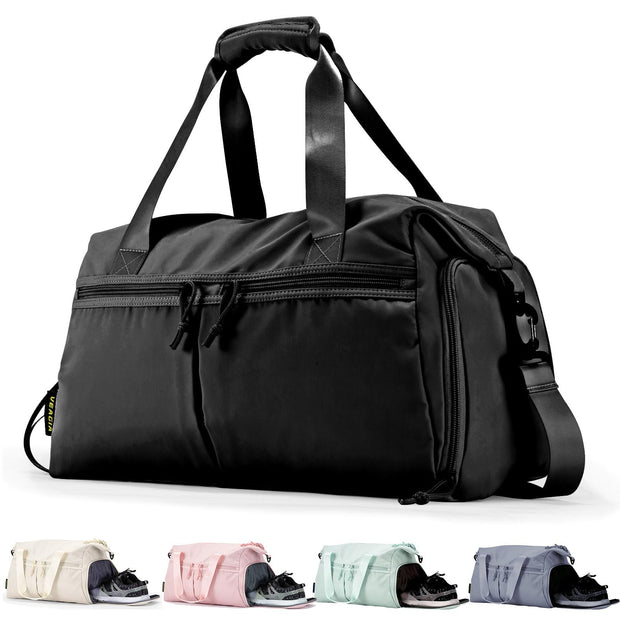 Weekender Duffel Bag with Shoe Compartment And Wet Pocket-Luggage Everyday Overnight Bag for Men and Women Travel-Carry On Gym Bag