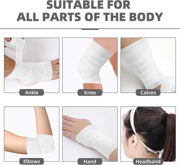 OK TAPE Pre Wrap Tape (4-Rolls) - Athletic Foam Underwrap for Sports, Protect for Ankles Wrists Hands and Knees, 2.75 Inches x 30 Yards - Black/Pink/Beige/White