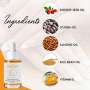 Natural Nail Growth Oil. Powerful Blend of Rosehip, Jojoba & Amond Oils. Promotes Stronger, Healthier Nails. Hydrates & Strengthens Cuticles for Faster Nail Growth - 1 Fl Oz